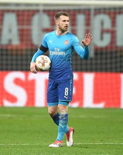 Aaron Ramsey in Action: Arsenal vs AC Milan, UEFA Europa League 2018