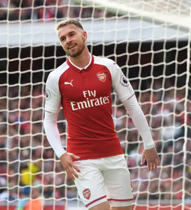 Framed Print : Aaron Ramsey in Action: Arsenal vs AFC Bournemouth, Premier League 2017-18