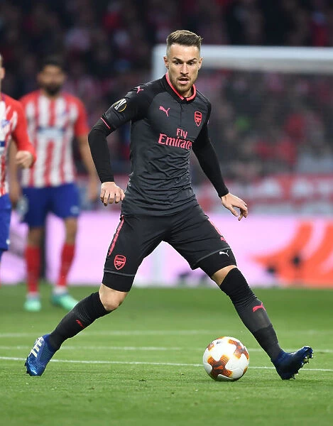 Aaron Ramsey in Action: Arsenal vs Atletico Madrid, UEFA Europa League Semi-Final (2018), Madrid
