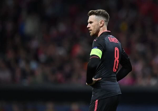 Aaron Ramsey in Action: Arsenal vs Atletico Madrid - UEFA Europa League Semi-Final