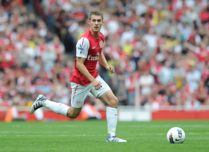 Framed Print : Aaron Ramsey in Action: Arsenal vs Bolton Wanderers, Premier League 2011-12 Framed Print : Aaron Ramsey in Action: Arsenal vs Bolton Wanderers, Premier League 2011-12