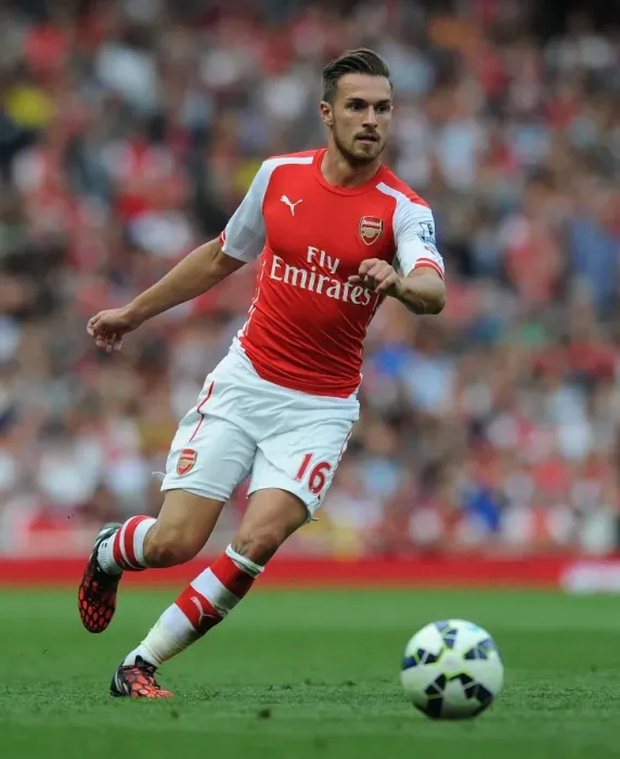 Framed Print : Aaron Ramsey in Action: Arsenal vs Crystal Palace, Premier League 2014 / 15