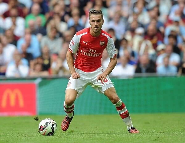 Aaron Ramsey in Action: Arsenal vs Manchester City - FA Community Shield 2014 / 15
