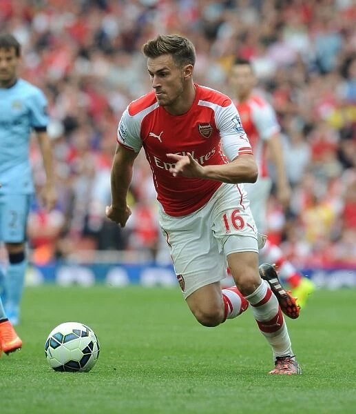 Aaron Ramsey in Action: Arsenal vs Manchester City, Premier League 2014-15
