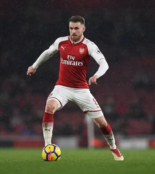 Aaron Ramsey in Action: Arsenal vs Manchester City, Premier League 2017-18