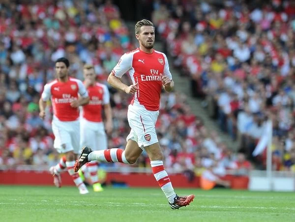 Aaron Ramsey in Action: Arsenal vs AS Monaco, Emirates Cup 2014