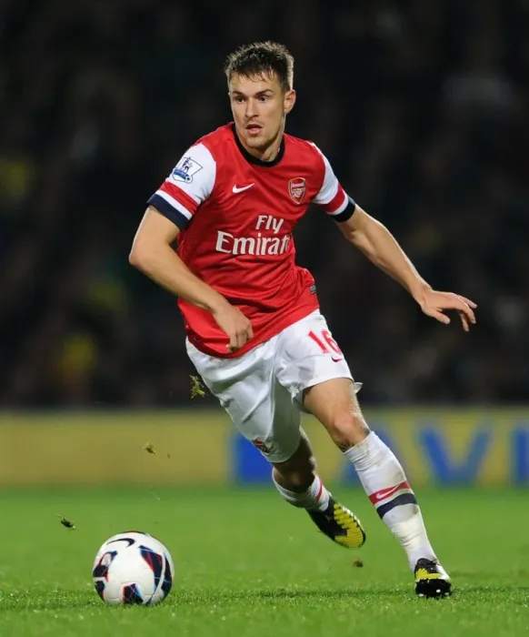 Framed Print : Aaron Ramsey in Action: Arsenal vs Norwich City, Premier League 2012-13