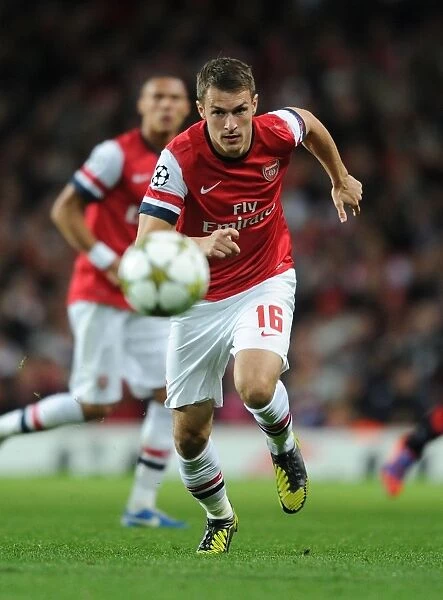 Aaron Ramsey in Action: Arsenal vs Olympiacos, UEFA Champions League 2012-13