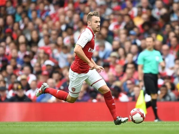 Aaron Ramsey in Action: Arsenal vs Sevilla FC - Emirates Cup 2017-18