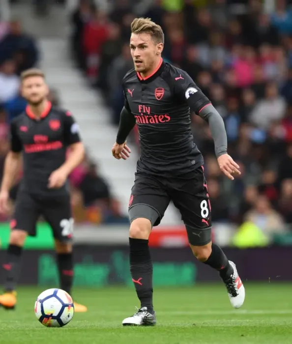Framed Print : Aaron Ramsey in Action: Arsenal vs Stoke City, Premier League 2017-18 Framed Print : Aaron Ramsey in Action: Arsenal vs Stoke City, Premier League 2017-18