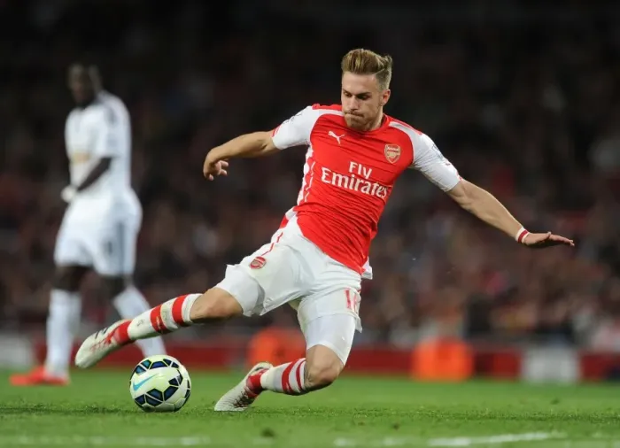Framed Print : Aaron Ramsey in Action: Arsenal vs Swansea City, Premier League 2014 / 15 Framed Print : Aaron Ramsey in Action: Arsenal vs Swansea City, Premier League 2014 / 15