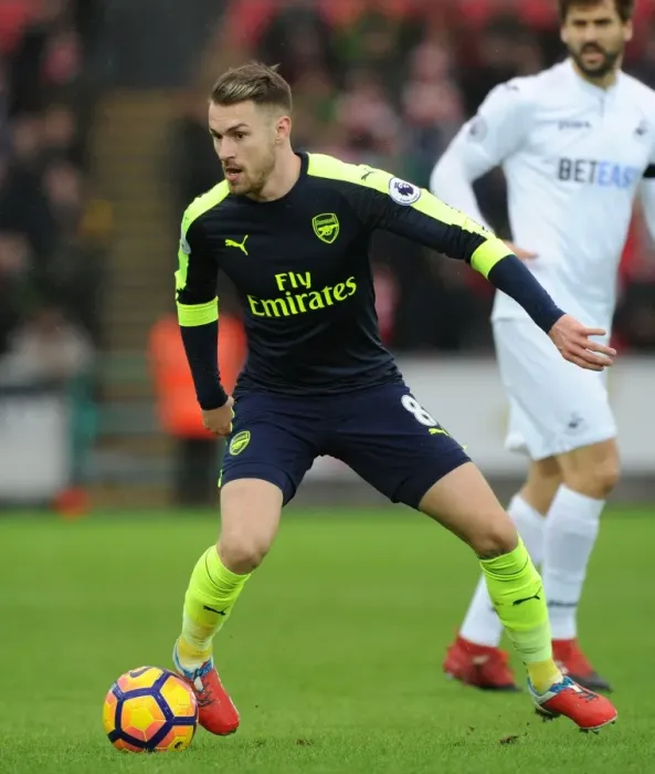 Framed Print : Aaron Ramsey in Action: Arsenal vs Swansea City (2016-17) Framed Print : Aaron Ramsey in Action: Arsenal vs Swansea City (2016-17)