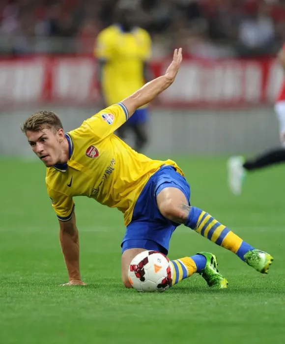 Framed Print : Aaron Ramsey in Action: Arsenal vs Urawa Red Diamonds, Japan 2013