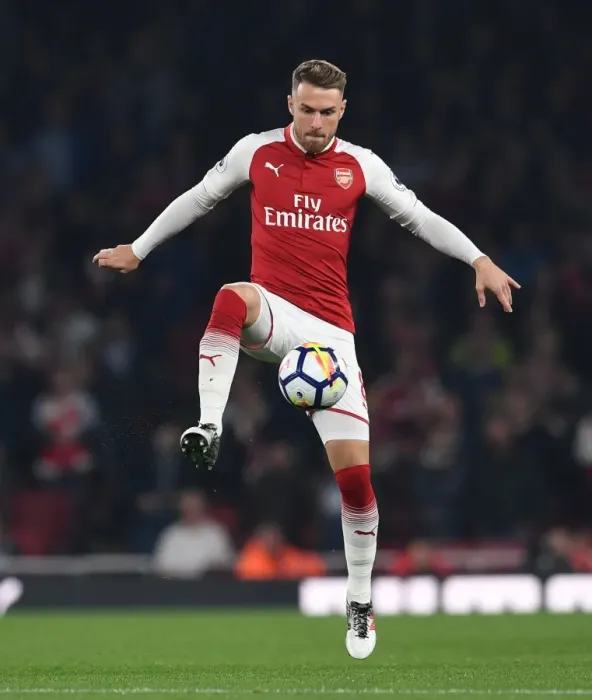 Framed Print : Aaron Ramsey in Action: Arsenal vs West Bromwich Albion, Premier League 2017-18