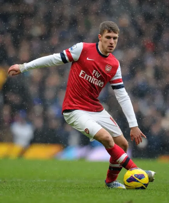 Framed Print : Aaron Ramsey in Action: Chelsea vs. Arsenal, Premier League 2012-13