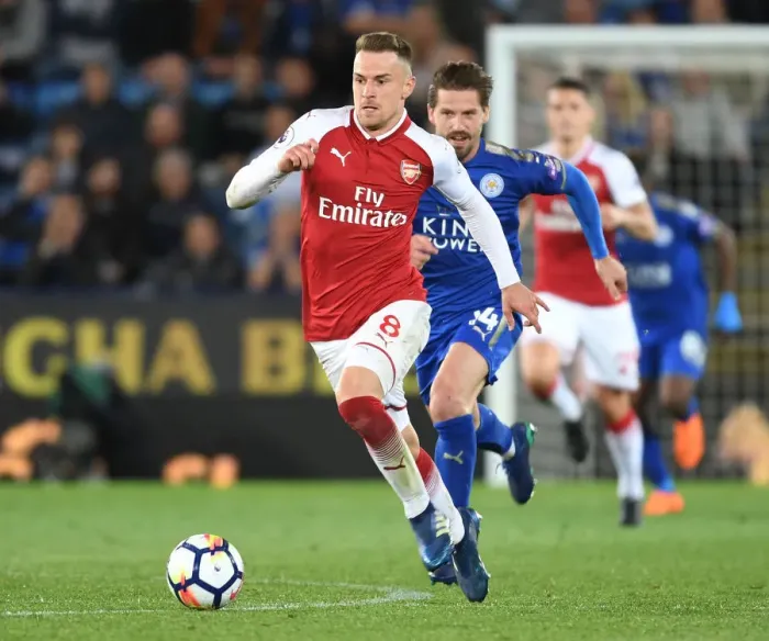 Framed Print : Aaron Ramsey in Action: Leicester City vs. Arsenal, Premier League 2017-18 Framed Print : Aaron Ramsey in Action: Leicester City vs. Arsenal, Premier League 2017-18