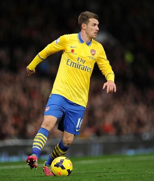 Aaron Ramsey in Action: Manchester United vs. Arsenal, Premier League 2013-14