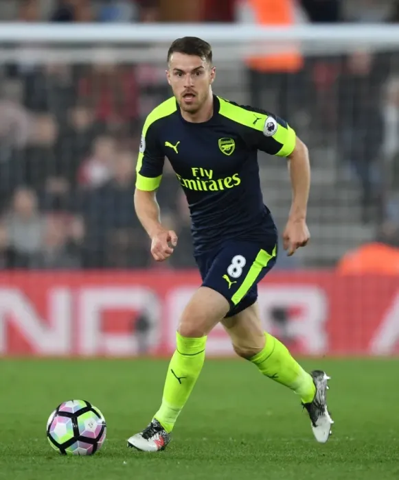 Framed Print : Aaron Ramsey in Action: Southampton vs Arsenal, Premier League 2016-17