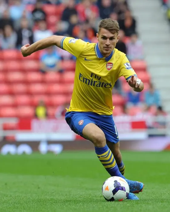Framed Print : Aaron Ramsey in Action: Sunderland vs. Arsenal, Premier League 2013-14