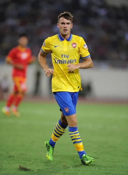 Framed Print : Aaron Ramsey in Action: Vietnam vs. Arsenal (2013-14) Framed Print : Aaron Ramsey in Action: Vietnam vs. Arsenal (2013-14)