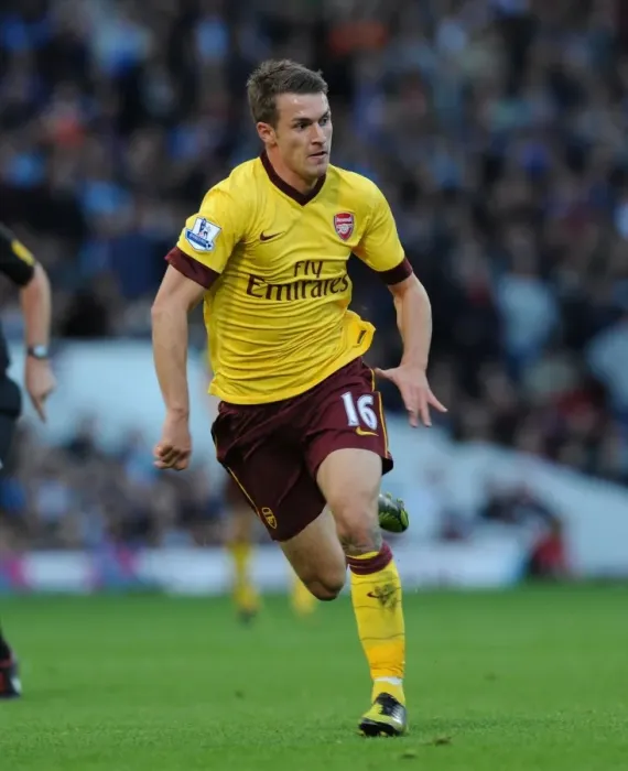 Framed Print : Aaron Ramsey in Action: West Ham United vs. Arsenal, Premier League 2012-13