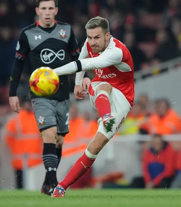 Framed Print : Aaron Ramsey (Arsenal). Arsenal 0: 2 Southampton. EFL Cup. Quarter Final. Emirates Stadium Framed Print : Aaron Ramsey (Arsenal). Arsenal 0: 2 Southampton. EFL Cup. Quarter Final. Emirates Stadium