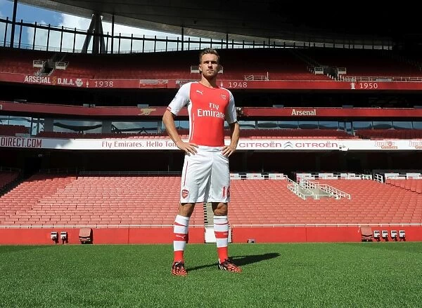 Aaron Ramsey (Arsenal). Arsenal 1st Team Photocall. Emirates Stadium, 7  /  8  /  14. Credit
