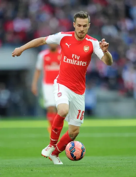 Framed Print : Aaron Ramsey (Arsenal). Arsenal 2: 1 Reading, after extra time. FA Cup Semi Final