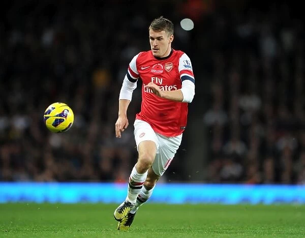 Aaron Ramsey (Arsenal). Arsenal 3:3 Fulham. Barclays Premier League. Emirates Stadium, 10 / 11 / 12