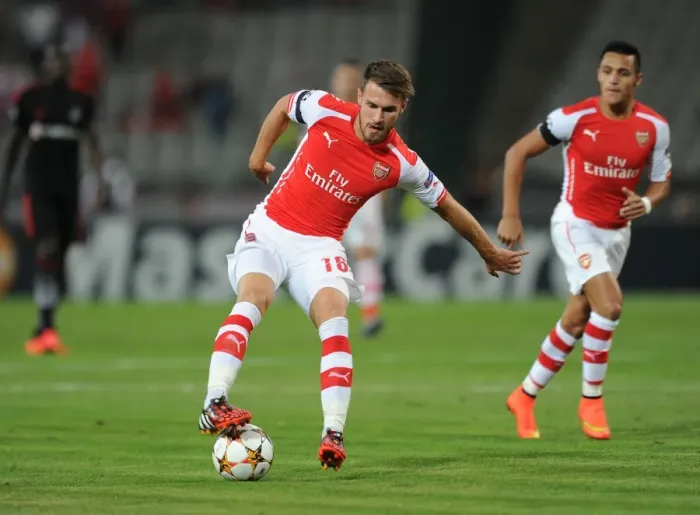 Framed Print : Aaron Ramsey (Arsenal). Besiktas 0: 0 Arsenal. UEFA Champions League Qualifier 1st Leg