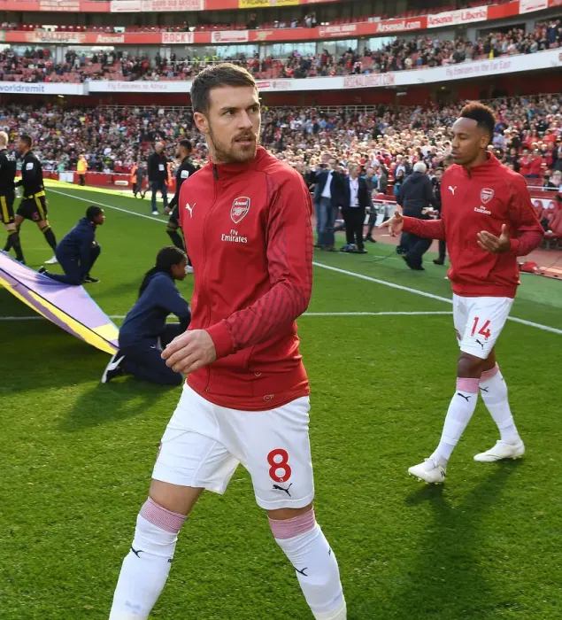 Framed Print : Aaron Ramsey: Arsenal FC vs. Watford FC, Premier League, 2018-19 Framed Print : Aaron Ramsey: Arsenal FC vs. Watford FC, Premier League, 2018-19