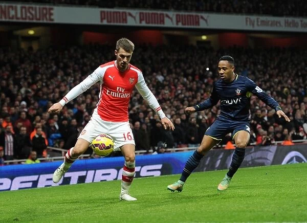 Aaron Ramsey (Arsenal) Nathaniel Clyne (Southampton). Arsenal 1: 0 Southampton. Barclays