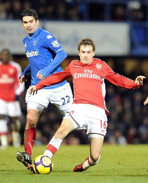 Aaron Ramsey (Arsenal) Richard Hughes (Portsmouth). Portsmouth 1:4 Arsenal