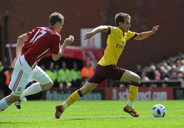 Aaron Ramsey (Arsenal) Ryan Shawcross (Stoke). Stoke City 3: 1 Arsenal. Barclays Premier League