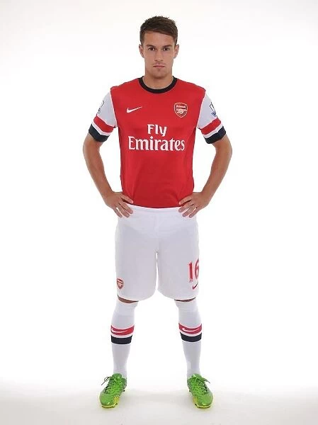 Aaron Ramsey at Arsenal's 2013-14 Squad Photocall