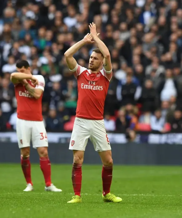 Framed Print : Aaron Ramsey: Battle at Wembley - Arsenal vs. Tottenham, Premier League 2018-19 Framed Print : Aaron Ramsey: Battle at Wembley - Arsenal vs. Tottenham, Premier League 2018-19