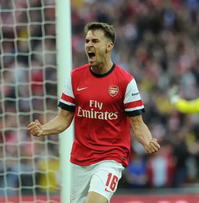 Framed Print : Aaron Ramsey Celebrates Arsenal's Goal: FA Cup Semi-Final vs Wigan Athletic, 2014 Framed Print : Aaron Ramsey Celebrates Arsenal's Goal: FA Cup Semi-Final vs Wigan Athletic, 2014
