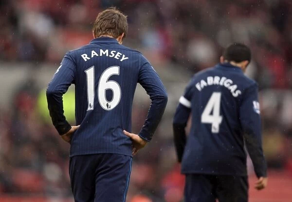 Aaron Ramsey and Cesc Fabregas (Arsenal). Stoke City 3: 1 Arsenal. FA Cup 4th Round