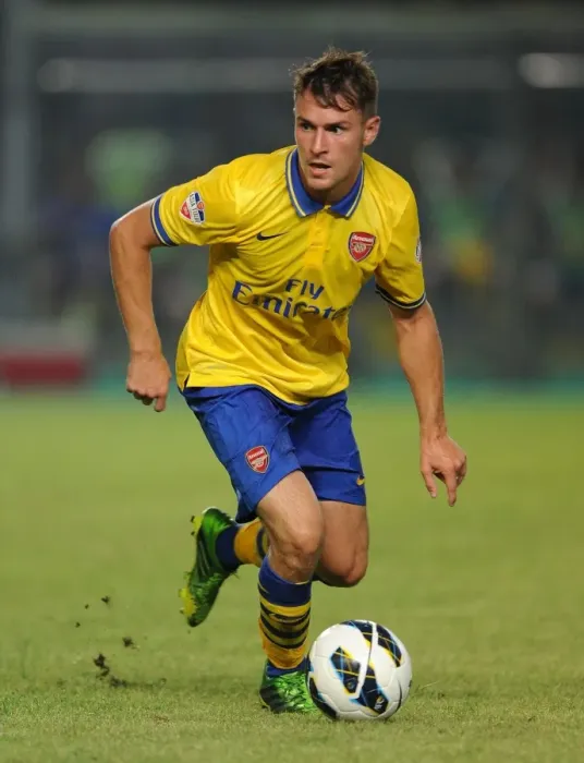 Framed Print : Aaron Ramsey Faces Off Against Indonesia All-Stars in 2013
