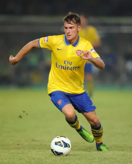 Framed Print : Aaron Ramsey Faces Off Against Indonesia All-Stars in 2013: Arsenal Star's Thrilling Showdown Framed Print : Aaron Ramsey Faces Off Against Indonesia All-Stars in 2013: Arsenal Star's Thrilling Showdown