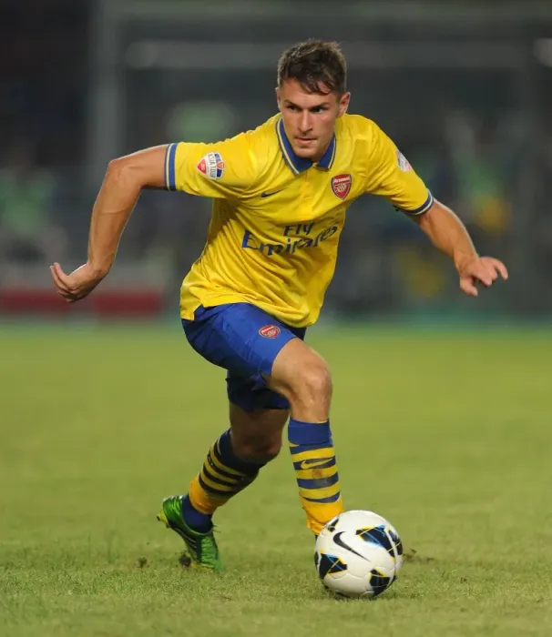 Framed Print : Aaron Ramsey Faces Off Against Indonesia All-Stars in 2013 Jakarta Showdown