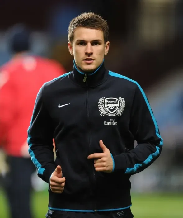 Framed Print : Aaron Ramsey: Focused Ahead of Aston Villa vs. Arsenal Clash (2011-12)