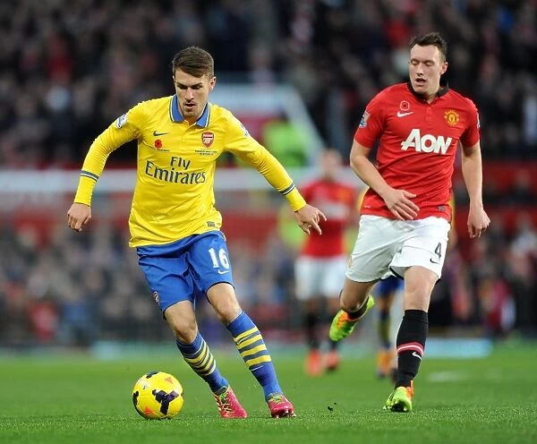 Aaron Ramsey Outmaneuvers Phil Jones: Manchester United vs. Arsenal, Premier League, 2013