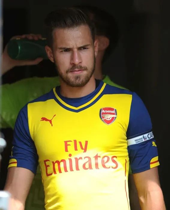 Framed Print : Aaron Ramsey Pre-Season Training: Arsenal vs Borehamwood