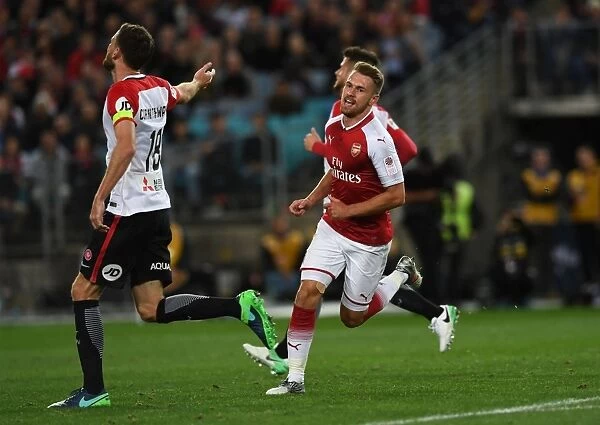 Aaron Ramsey Scores Arsenal's Second Goal Against Sydney Western Wanderers
