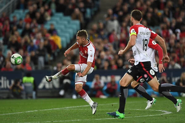 Aaron Ramsey Scores Arsenal's Second Goal Against Western Sydney Wanderers in Sydney (2017)