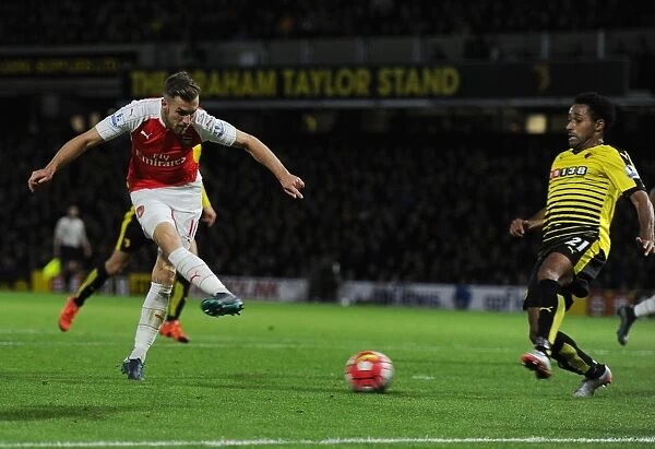 Aaron Ramsey Scores His Third Goal: Arsenal Triumphs Over Watford in 2015 / 16 Premier League