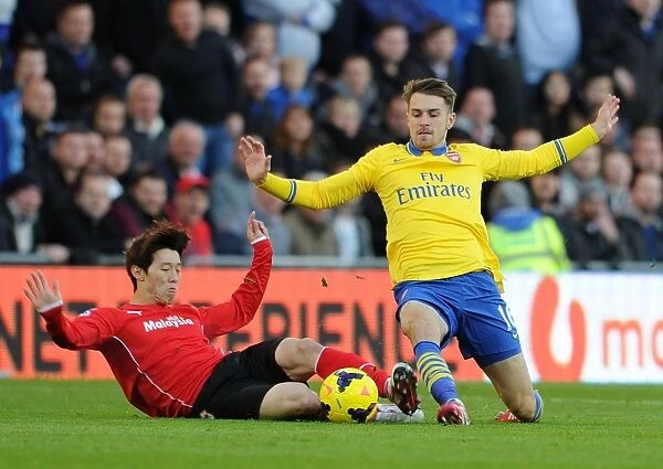Aaron Ramsey Surges Past Kim Bo-Kyung: Cardiff City vs. Arsenal, Premier League 2013-14