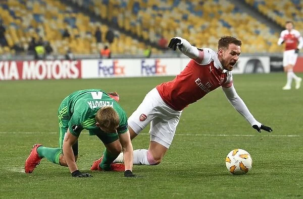 Aaron Ramsey Tripped by Igor Parduta: Penalty Drama in Arsenal's UEFA Europa League Clash with Vorskla Poltava