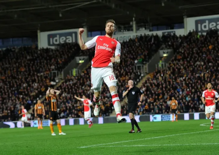 Framed Print : Aaron Ramsey's Brace: Arsenal's Victory Over Hull City, Premier League 2014 / 15